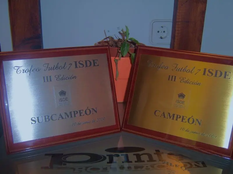 Placa Grabada Premio